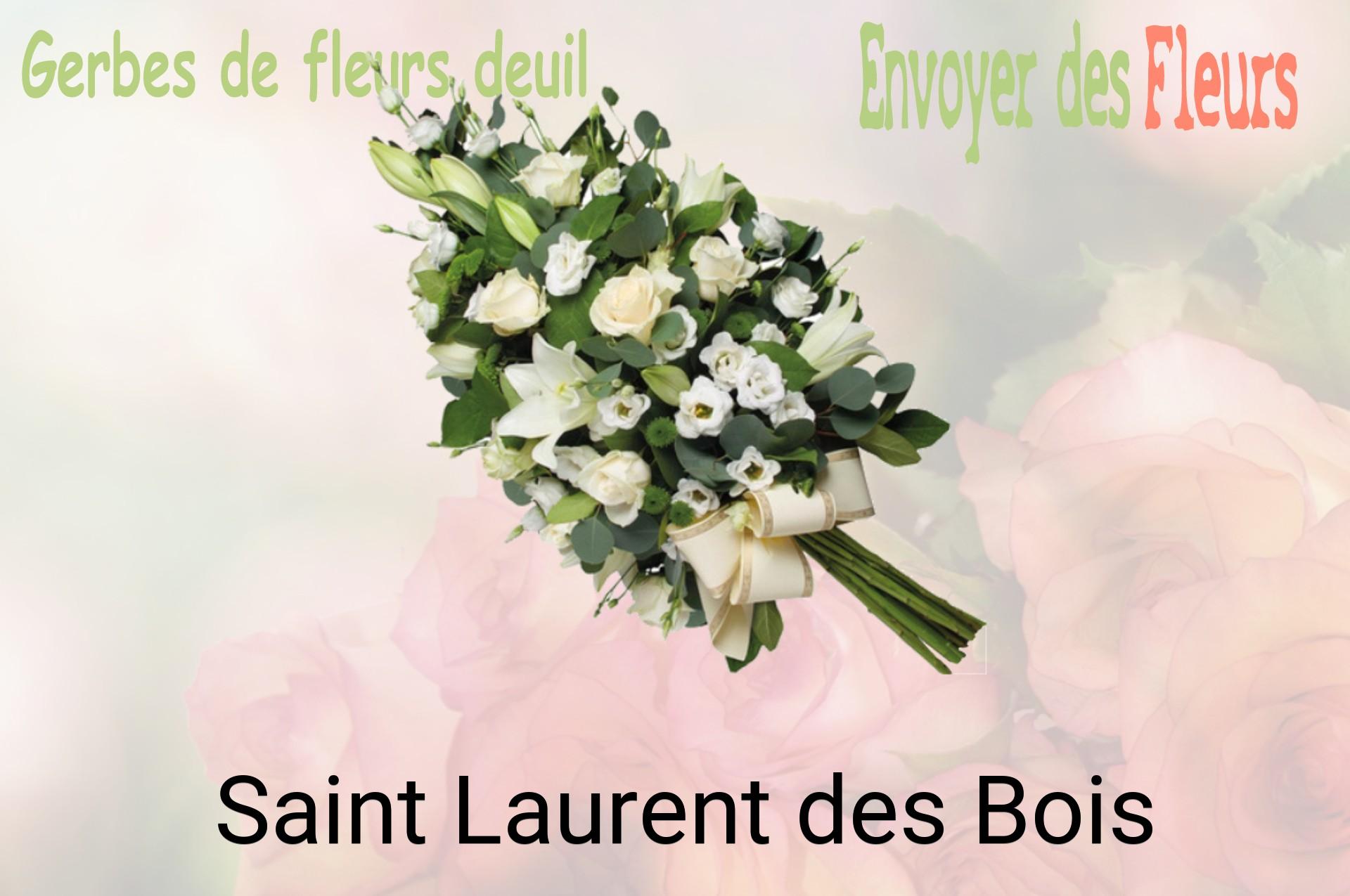 Gerbe de fleurs de deuil livrée à Saint-Laurent-des-Bois
